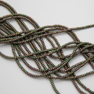 Hematyt śrubka fasetowana multicolor mat 3x2mm
