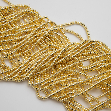 Hematyt oponka fasetowana light gold 3x2mm