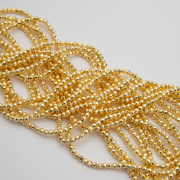 Hematyt kulka fasetowana light gold 3mm