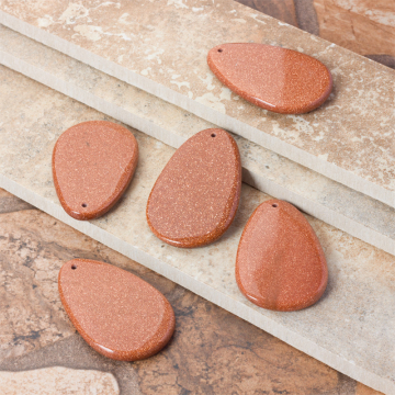 Piasek pustyni zawieszka łezka 55x35.5mm