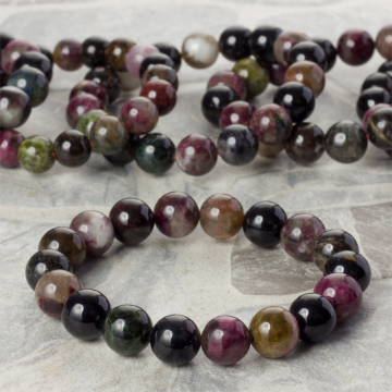 Bransoletka z kulek z turmalinu 23cm