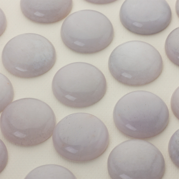 Jadeit kaboszon krążek popielaty 25mm