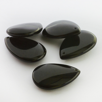 Onyks łezka gładka zawieszka 38mm