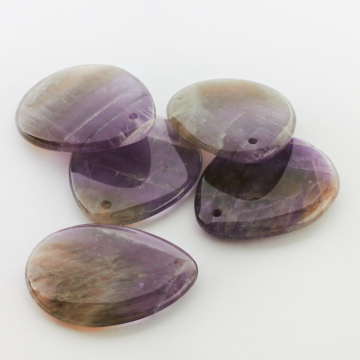 Ametyst łezka gładka zawieszka 45mm