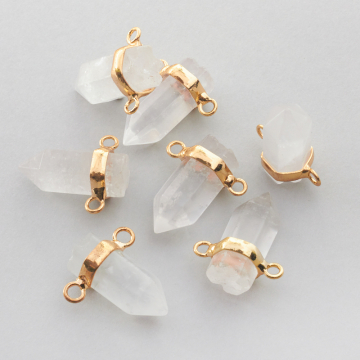 Kryształ górski zawieszka grot w okuciu 21mm