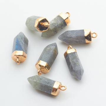 Labradoryt zawieszka grot w okuciu  21mm