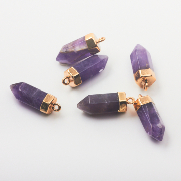 Zawieszka grot z ametystu 21mm