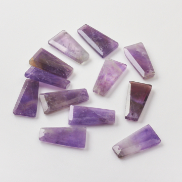 Ametyst zawieszka trapez fasetowany 24-26mm