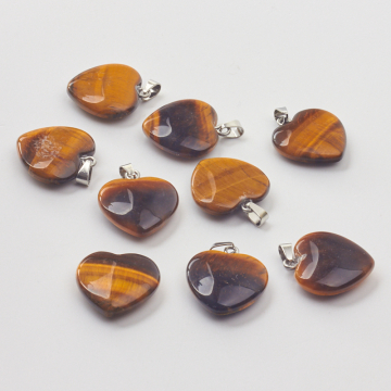 Tygrysie oko zawieszka serce 28mm