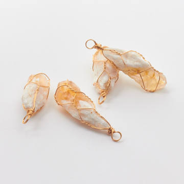 Cytryn bryłka surowa opleciona 35-50mm