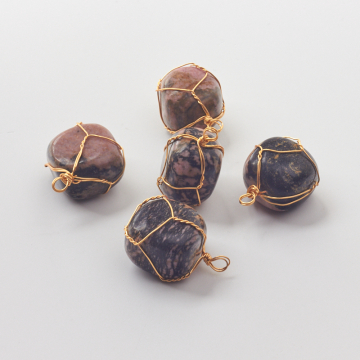 Rodonit kamyczek opleciony 30-40mm