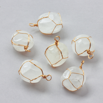 Kryształ górski kamyczek opleciony 30-40mm