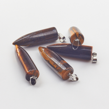 Tygrysie oko zawieszka grot okrągły 50mm