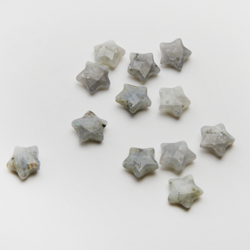 Labradoryt gwiazdka fasetowana zawieszka 12mm