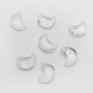Kryształ górski księżyc fasetowany zawieszka 19x15mm
