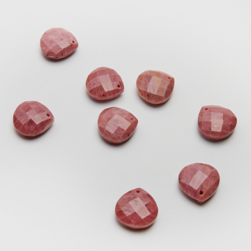 Rodonit łezka fasetowana zawieszka 16x16mm