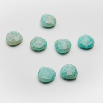Amazonit rosyjski łezka fasetowana zawieszka 16x16mm