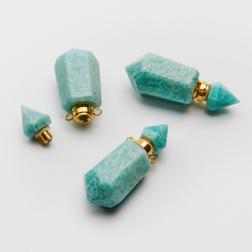 Zawieszka perfumetka z amazonitu odkręcana 40mm