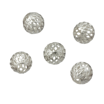 Posrebrzane kulki ażurowe 10mm
