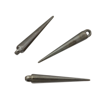 Kły akrylowe metalizowane czernione 34x5mm