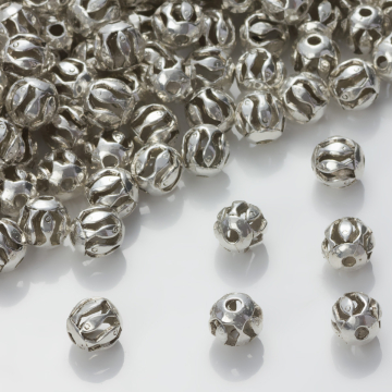 Koralik kulka z rybkami 8mm