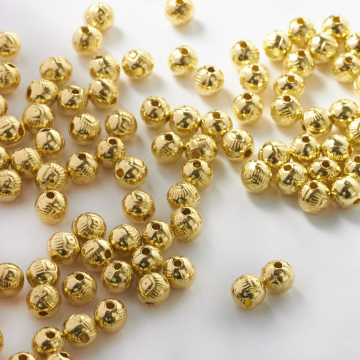 Koralik kulka metalowa z oczkiem 6mm