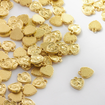 Metalowa zawieszka serce 8,5mm