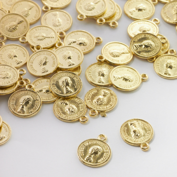 Metalowa zawieszka moneta 13mm