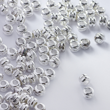 Metalowy koralki oponka z rowkiem 6,5mm