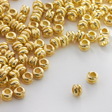 Metalowy koralki oponka z rowkiem 6,5mm