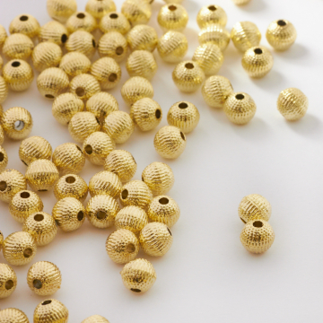 Koralik metalowy kulka karbowana 6mm