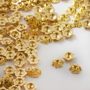 Koraliki metalowe czapeczki kokardki 8mm