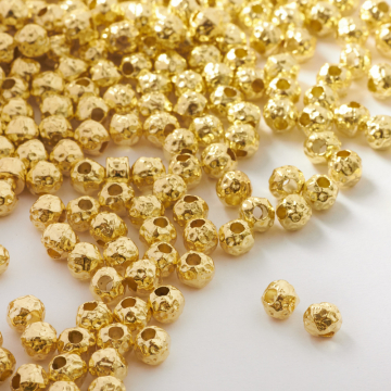 Koraliki metalowe kulki nieregularne 5mm