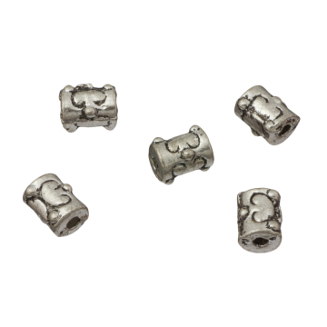 Koraliki metalowe rurki 7mm