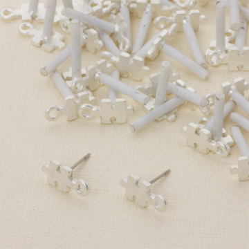 Kolczyki puzzle z oczkiem 13 mm