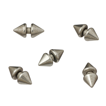 Koralik ćwiek podwójny (nie zawiera dziurki) 6,5x14mm