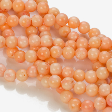 Koral bambusowy kulka cielista 8-9mm