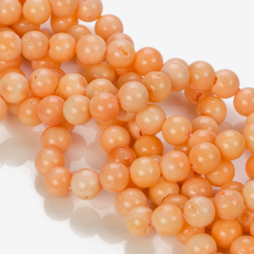 Koral bambusowy kulka cielista 9-10mm