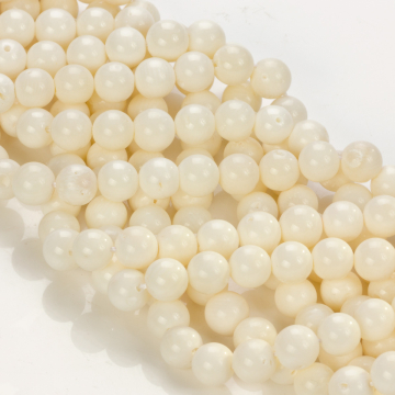 Koral bambusowy kulka mleczna 8mm Koral bambusowy kulka mleczna 8mm