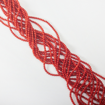 Koral czerwony kulka gładka 2,5mm