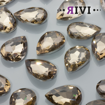 Kaboszon kryształowy coffee 18x25mm