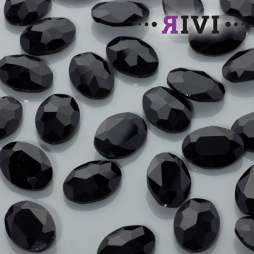 Kaboszon kryształowy jet 13x18mm