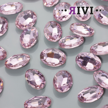 Kaboszon kryształowy rose 13x18mm