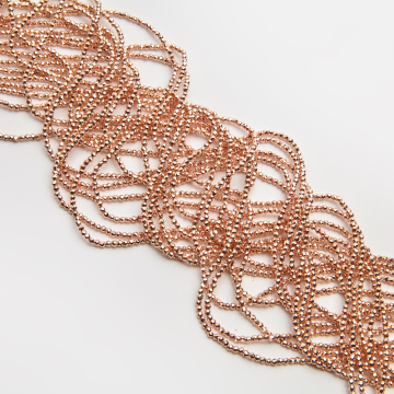 Kryształki kulki fasetowane rose gold 2mm