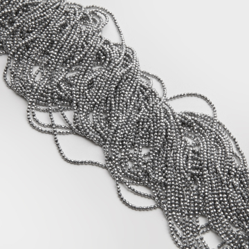 Kryształki kulki fasetowane silver 2mm