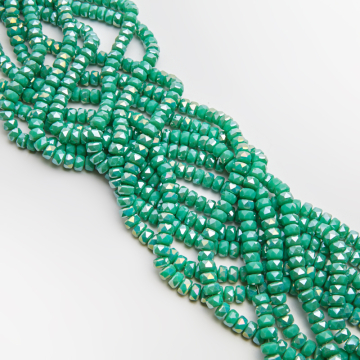 Kryształki oponki fasetowane turquise AB 5x7,5mm