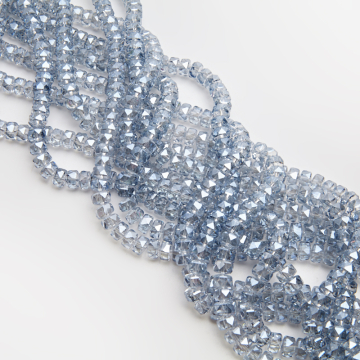 Kryształki oponki fasetowane blue shade AB 5x7,5mm