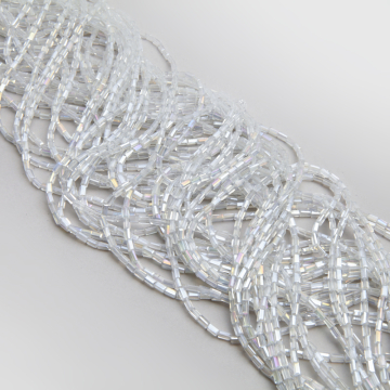 Kryształki słupki fasetowane crystal AB 2,5x4,5mm