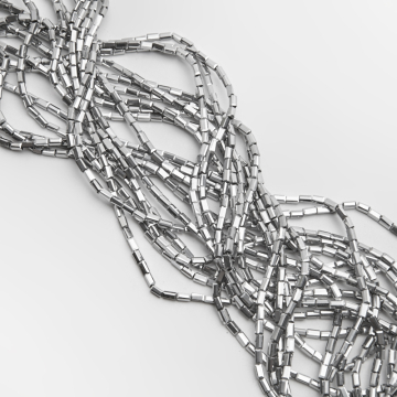 Kryształki słupki fasetowane silver 2,5x4,5mm