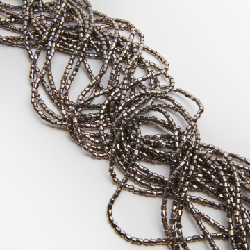 Kryształki walce fasetowane hematite 3,5x4mm